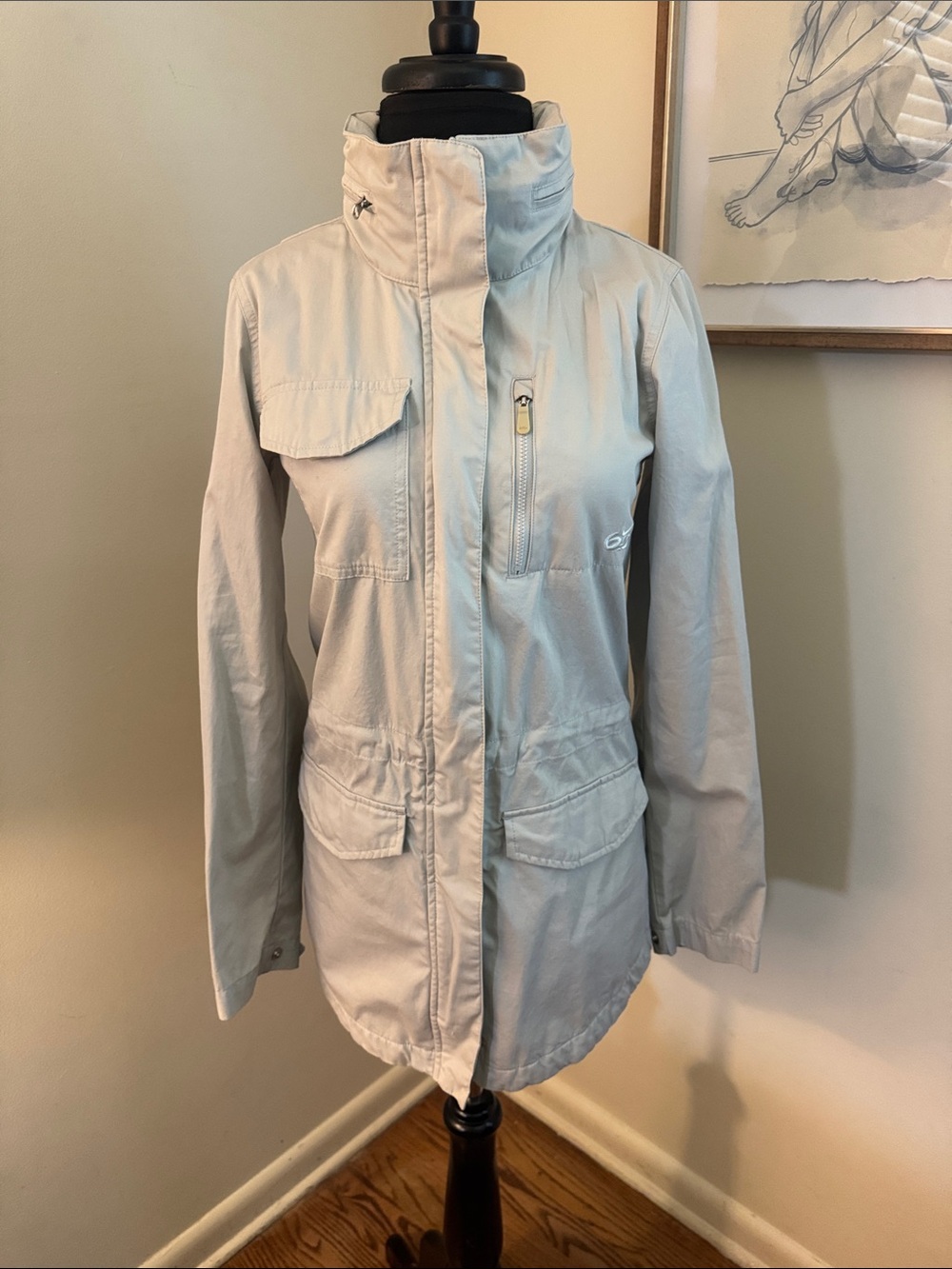 Nike 6.0 Women's Khaki Utility Parka Jacket Size XS Zip Button Up